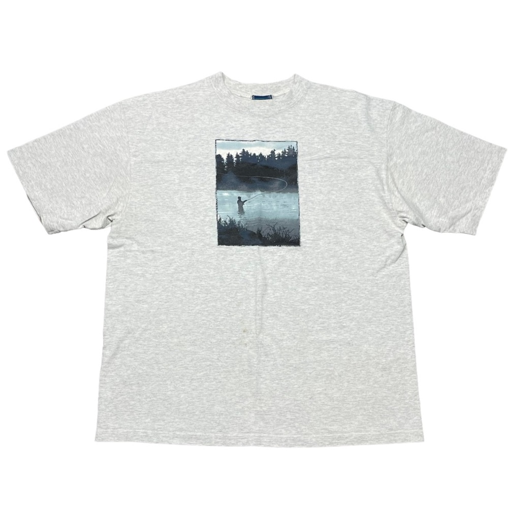 Vintage 90s FISHING Tshirt FLY-FISHING Made in USA sz LARGE